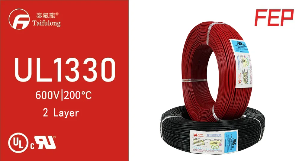 Taifulong FEP 2 Layer UL1330 20AWG 200° C 600V Tinned Copper Electric Wire Manufacturer Teflon Cable