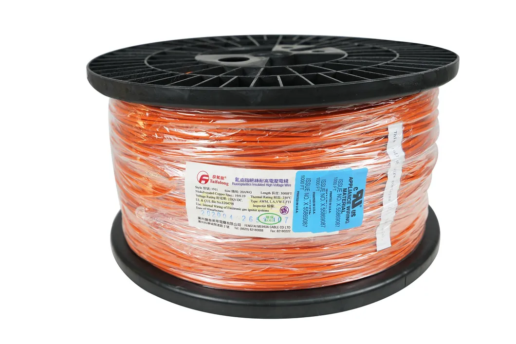 Taifulong PTFE High-Voltage UL1911 16AWG 250° C 25kv-DC Nickel Plated Copper Electric Wire Connector Teflon Wire