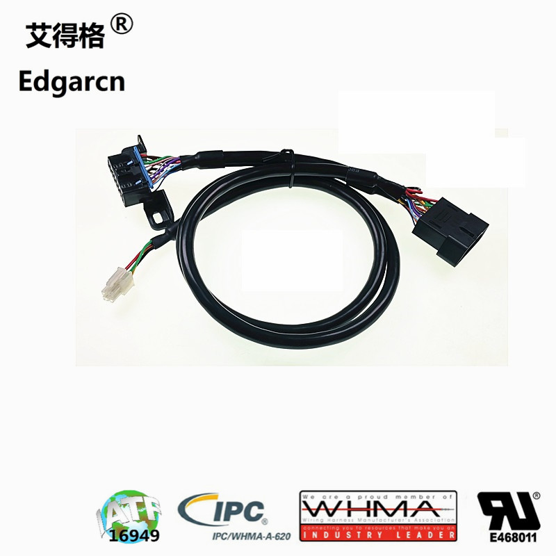 Te Connector Connect 24AWG& 18AWG Industrial Custom Electric Cable Harness