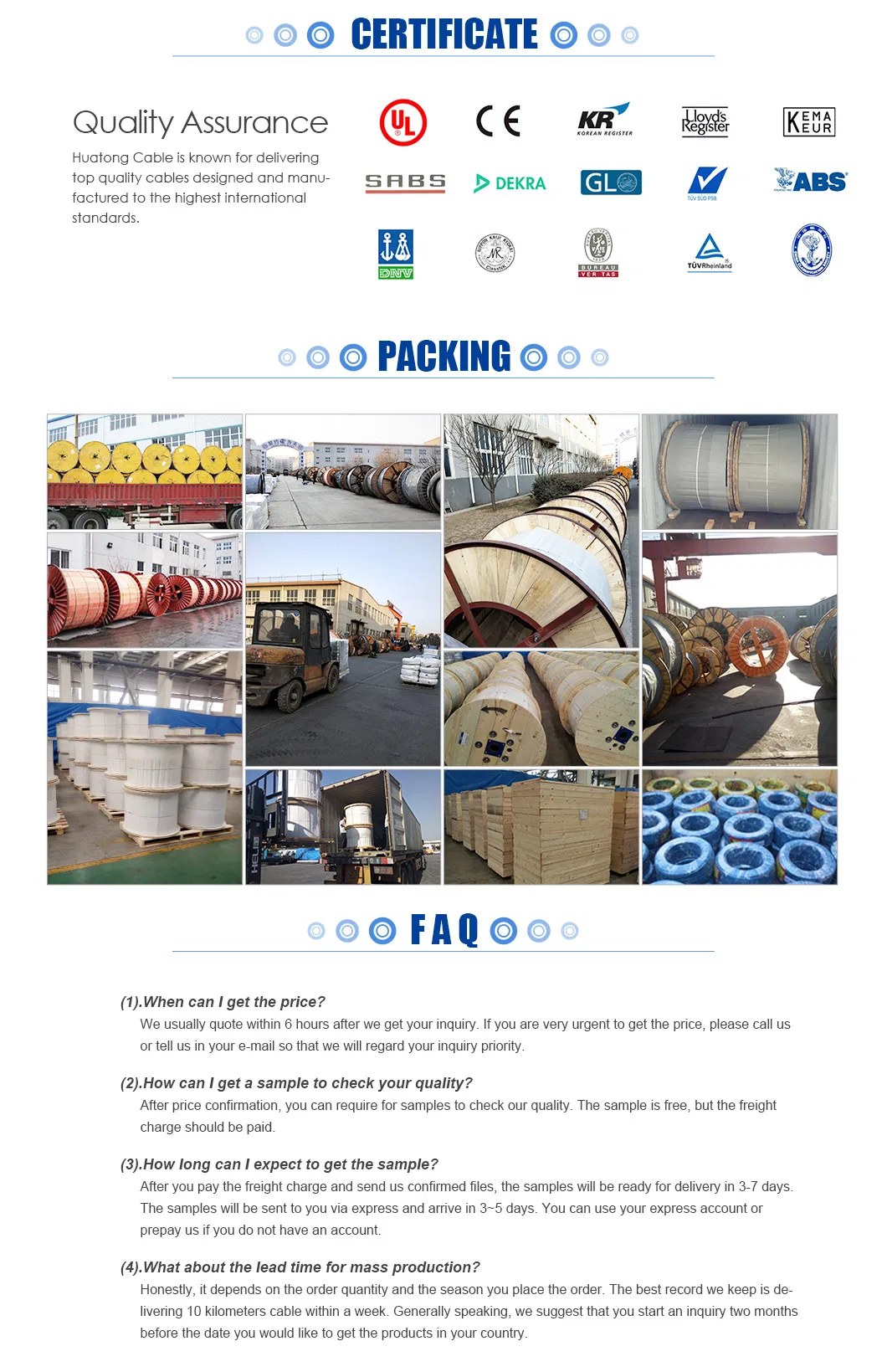 Type Mhf Cable with Aluminum Alloy Conductors Cross-Linked Polyethylene (XLPE) Insulattion