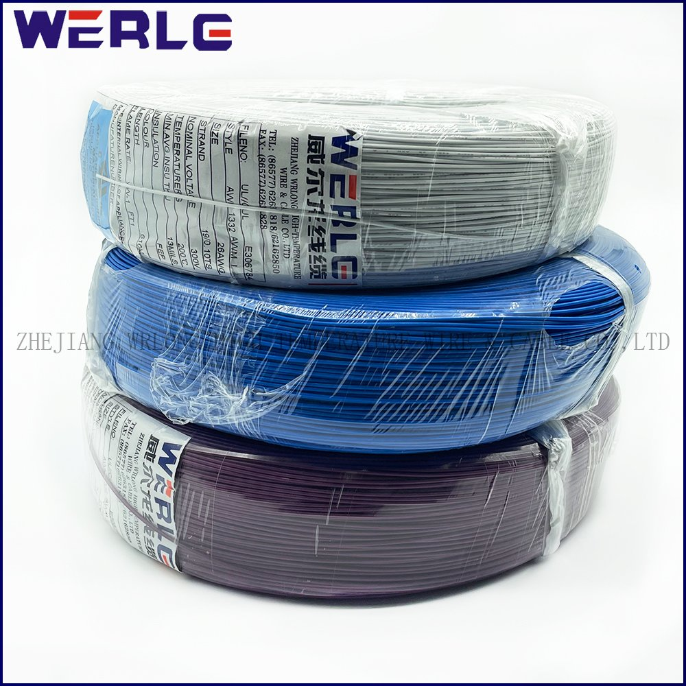 UL 1007 30 AWG Power PVC Copper Conductor Electrical Power Coaxial Electric Customized Cable
