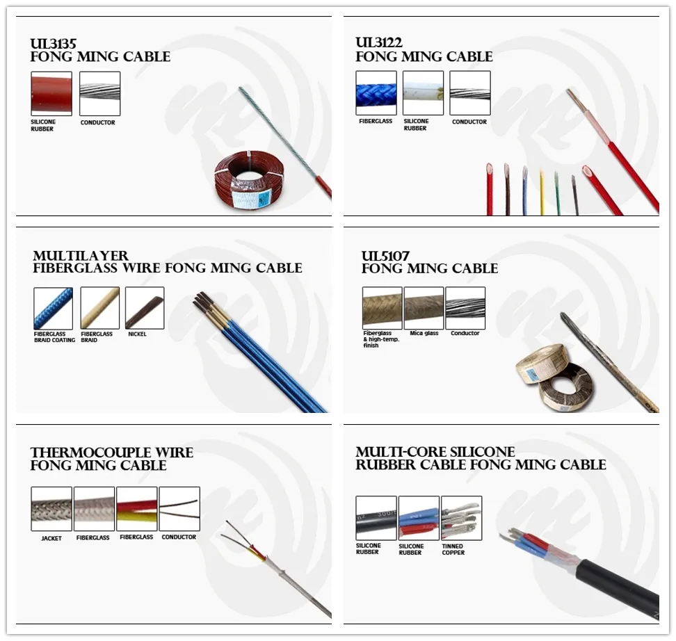 UL5107 Fiberglass Braided Insulation Electric Wire