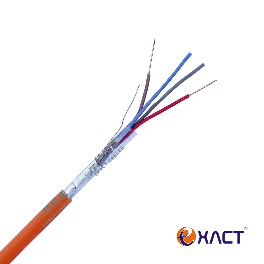 Unshielded Shielded Bare Copper Stranded Solid UL Listed PVC Jacket Communication Cable 2x0.75mm2 Fire Alarm Cable