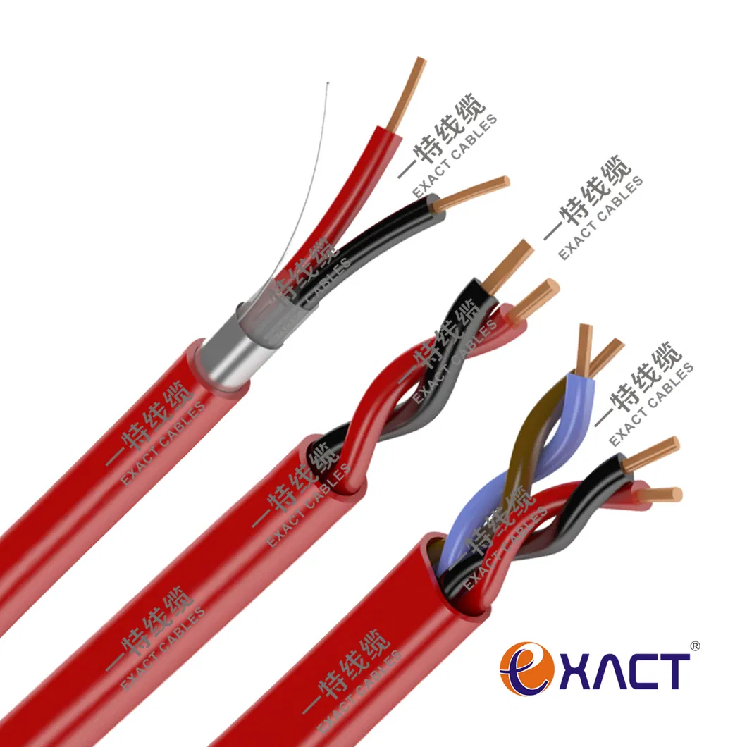 Unshielded Shielded Bare Copper Stranded Solid UL Listed PVC Jacket Communication Cable 2x0.75mm2 Fire Alarm Cable