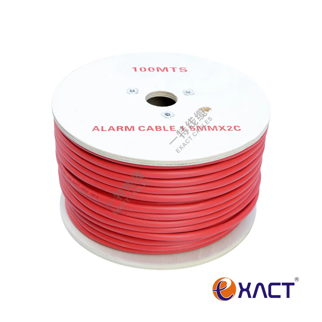 Unshielded Shielded Bare Copper Stranded Solid UL Listed PVC Jacket Communication Cable 2x0.75mm2 Fire Alarm Cable