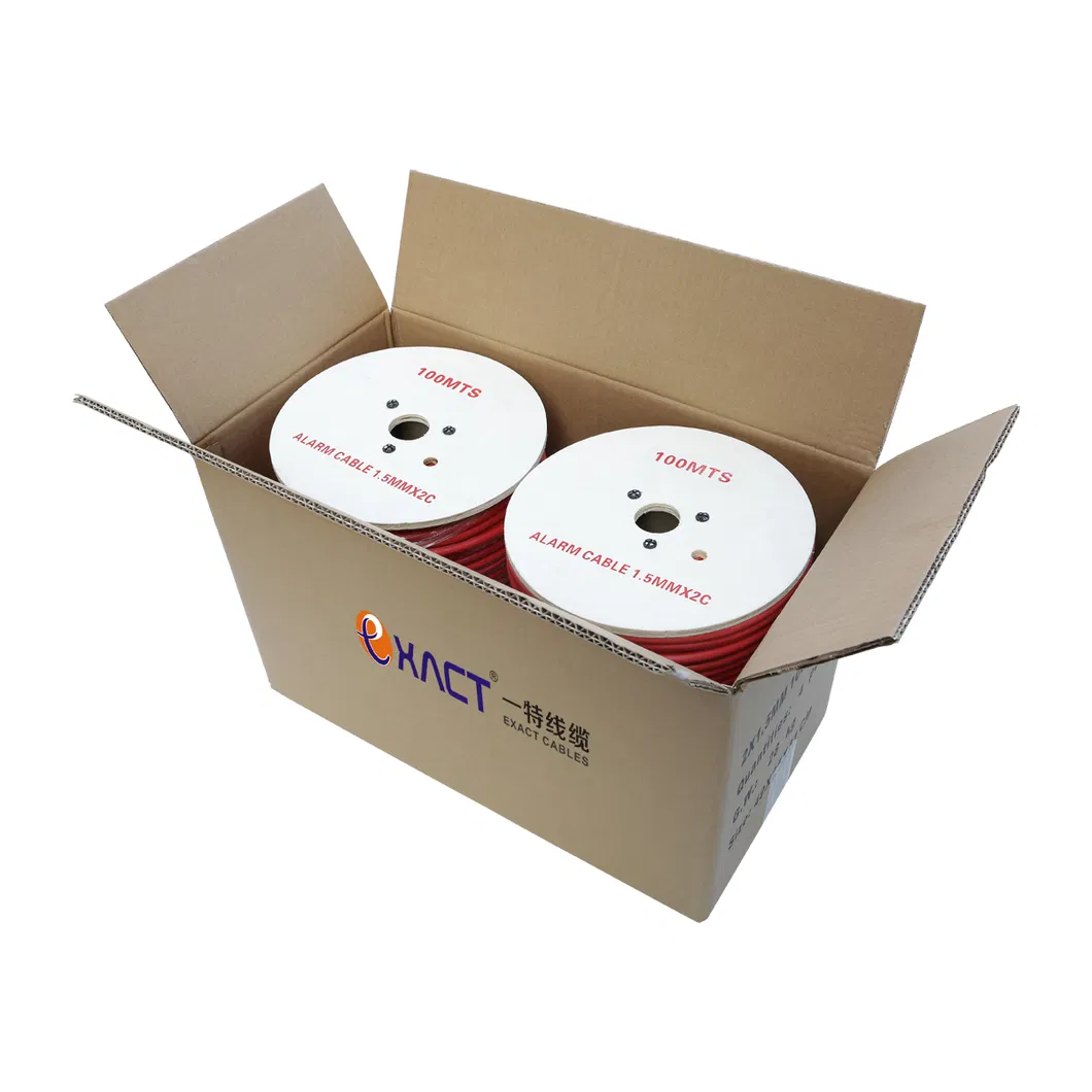 Unshielded Shielded Bare Copper Stranded Solid UL Listed PVC Jacket Communication Cable 2x0.75mm2 Fire Alarm Cable