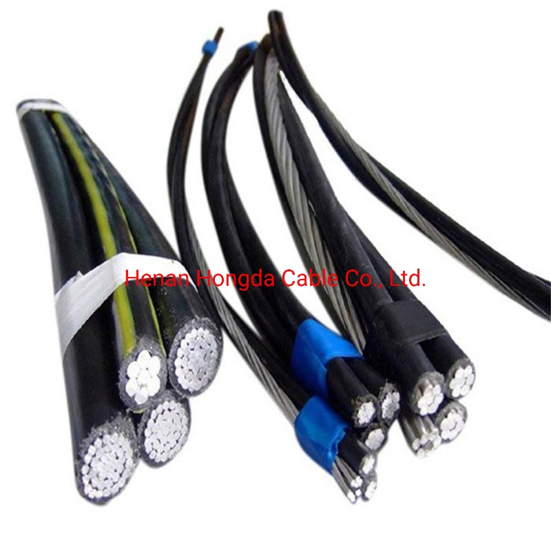 XLPE Quadruplex Aluminum Aerial Bundle ABC Cable Barnacle 2*4+4AWG